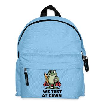 Teacher Frog We Test At Dawn Test Day Coordinator  - Kids' Backpack - light blue - Front