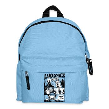 Lama Horror Film Comic Lustig Grusel - Kinder Rucksack - Hellblau - Vorne