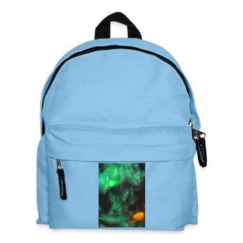 Grünes Aurora Lichtspiel - Kinder Rucksack - Hellblau - Vorne