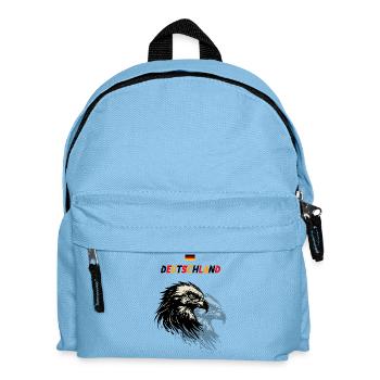 Deutschland Fandesign - Kinder Rucksack - Hellblau - Vorne