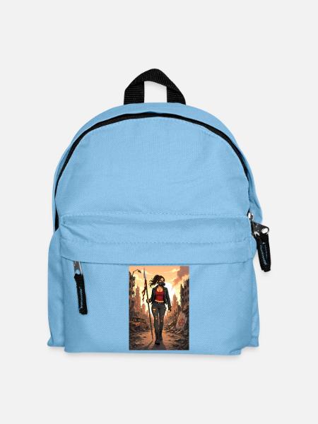 Punk Warrior en ruines - Sac à dos Enfant - bleu clair