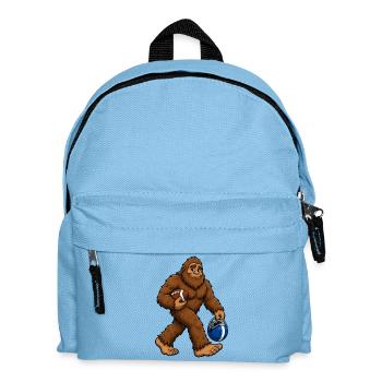 Fußball Bigfoot Sasquatch Lustiger Bigfoot Fußball - Kinder Rucksack - Hellblau - Vorne