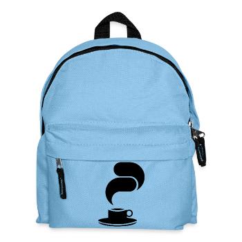 Black Coffee Mug – Minimalist Illustration - Kids' Backpack - light blue - Front