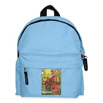 Puerto Rico Festival Retro Tropical Print - Kids' Backpack - light blue - Front