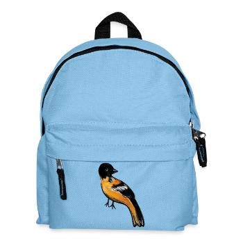 Crimson Robin auf Mitternacht - Kinder Rucksack - Hellblau - Vorne
