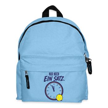 Tennis Spruch Nur noch ein Satz Tennisspieler - Kinder Rucksack - Hellblau - Vorne