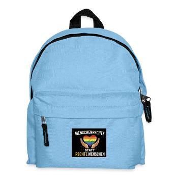 Human rights instead of right-wing people - Kids' Backpack - light blue - Front