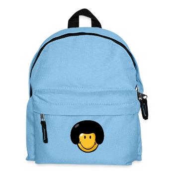 Smiley afro - Kinder Rucksack - Hellblau - Vorne