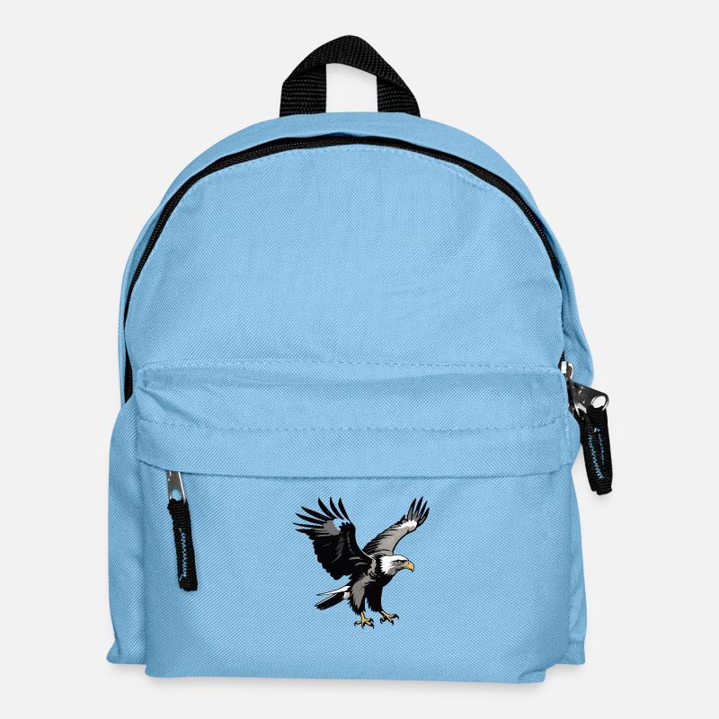 Adler - Cute Bird Sticker - Kinder Rucksack - Hellblau