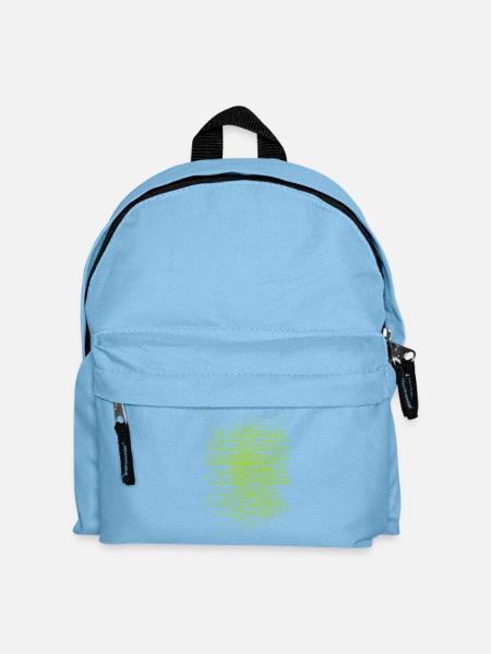 Neon Text-Streifen Muster - Kinder Rucksack - Hellblau