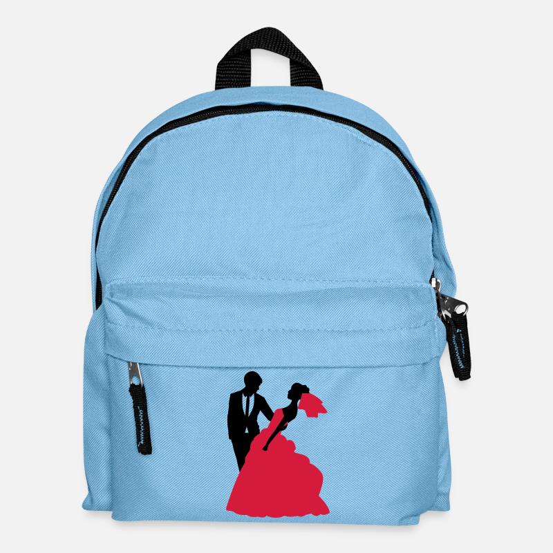 Hochzeit, Braut, Bräutigam - Kinder Rucksack - Hellblau