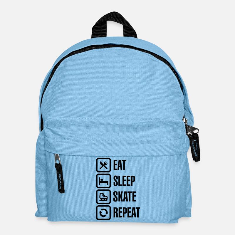 Eat sleep figure ice skate repeat - Sac à dos Enfant - bleu clair