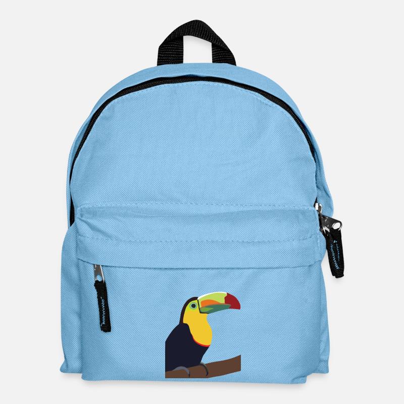Timmy, der Toucan - Kinder Rucksack - Hellblau