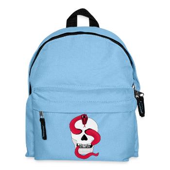 Le serpent rouge et le crâne - Sac à dos Enfant - bleu clair - Devant