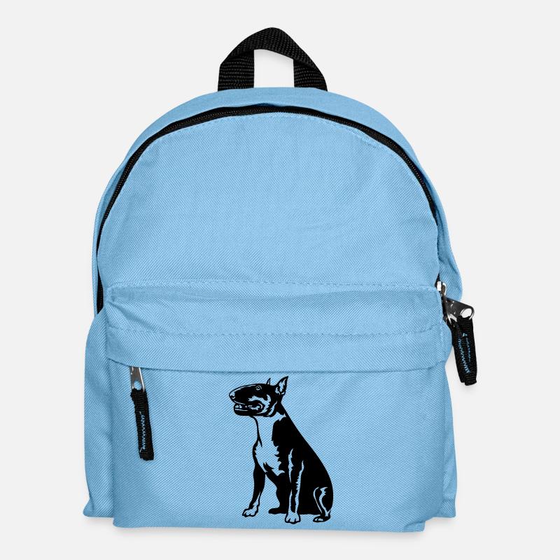 Bullterrier - Kinder Rucksack - Hellblau