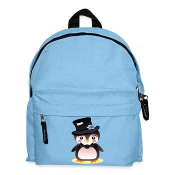 Pinguin Bräutigam - KINDER - Kinder Rucksack - Hellblau - Vorne