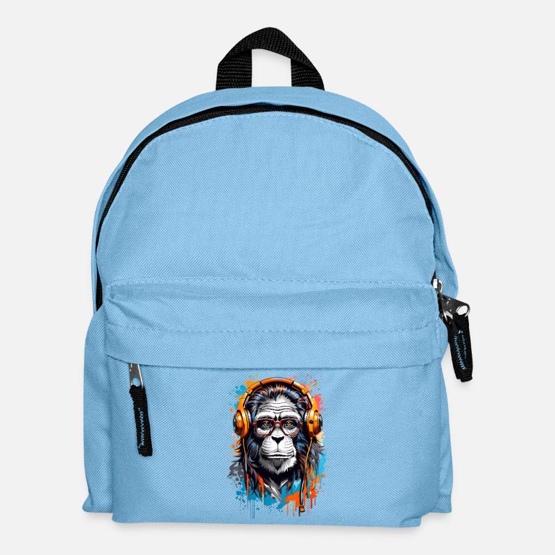 Coole Affe - Kinder Rucksack - Hellblau