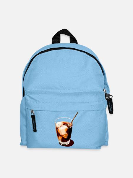 Coffee Drink Illustration - Kids' Backpack - light blue