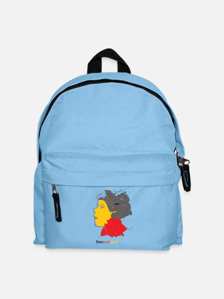 Deutscher Landkartenstil mit Nationalfarben - Kinder Rucksack - Hellblau