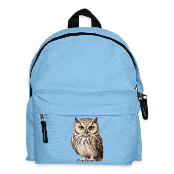 Junge braune Eule - Kinder Rucksack - Hellblau - Vorne