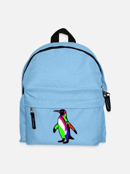 Pinguin - Kinder Rucksack - Hellblau