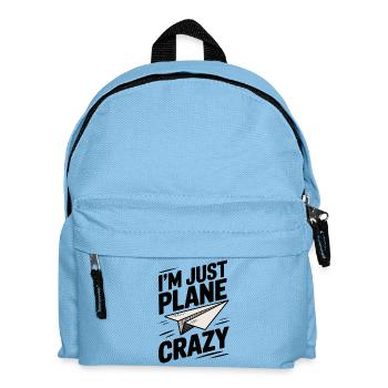 I’m Just Plane Crazy with Paper Plane - Kids' Backpack - light blue - Front