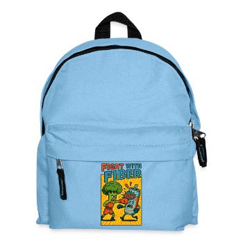 Le puissant brocoli contre la menace du soda - Sac à dos Enfant - bleu clair - Devant