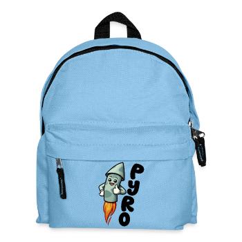 Pyro Pyrotechnik Fussball Station Ultras Block - Kinder Rucksack - Hellblau - Vorne