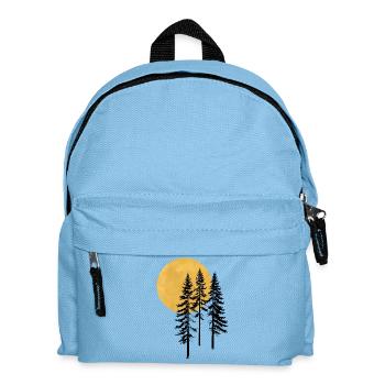 Silhouette de pin coucher de soleil - Sac à dos Enfant - bleu clair - Devant