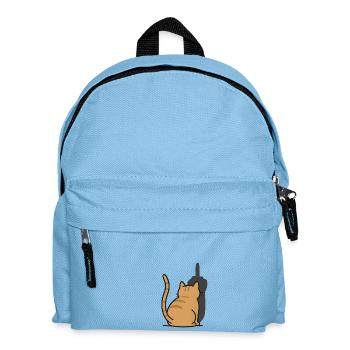 Recognize the Signs Cat Middle Finger - Kids' Backpack - light blue - Front
