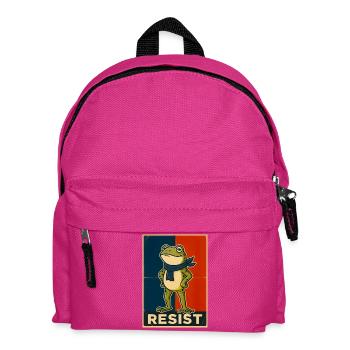 Portland Frog Protest Resist - Sac à dos Enfant - fuchsia - Devant