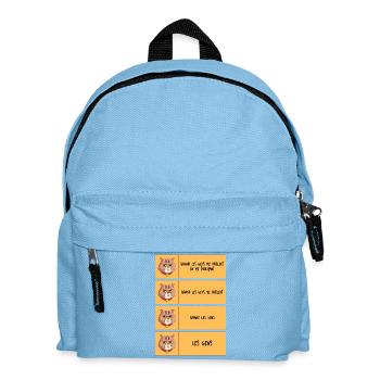 Chat grognon et limites personnelles - Kinder Rucksack - Hellblau - Vorne