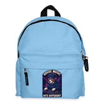Jack Russell Terrier DJ Turntables House Gift - Kids' Backpack - light blue - Front