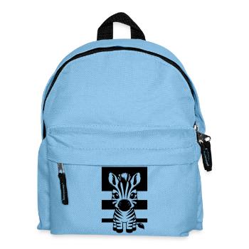 Niedliches Zebra - Kinder Rucksack - Hellblau - Vorne
