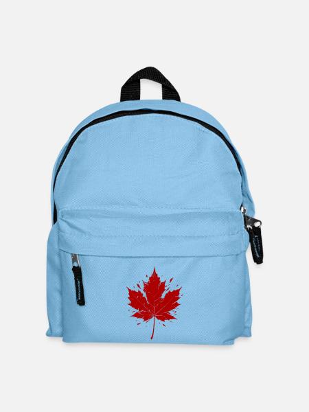 Rotes Ahornblatt fragmentiert - Kinder Rucksack - Hellblau