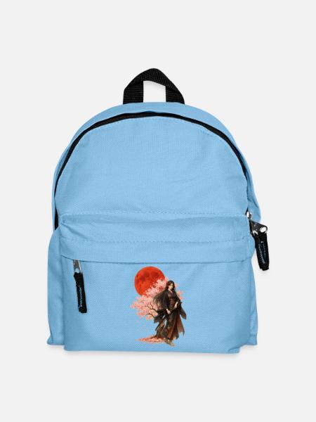 Schöne Kriegerin | Orientalisch-japanische Kunst - Kinder Rucksack - Hellblau