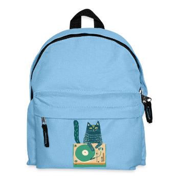 DJ chat sur platine - Sac à dos Enfant - bleu clair - Devant