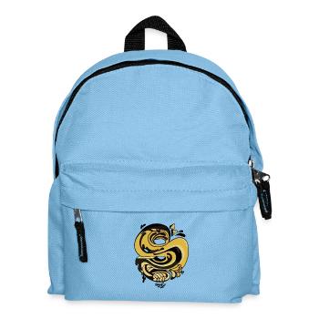 Goldene Spiralschlange - Kinder Rucksack - Hellblau - Vorne