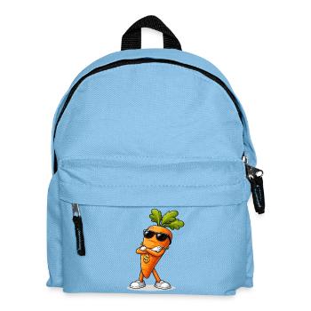 Cool carrot with sunglasses and chain - Kids' Backpack - light blue - Front