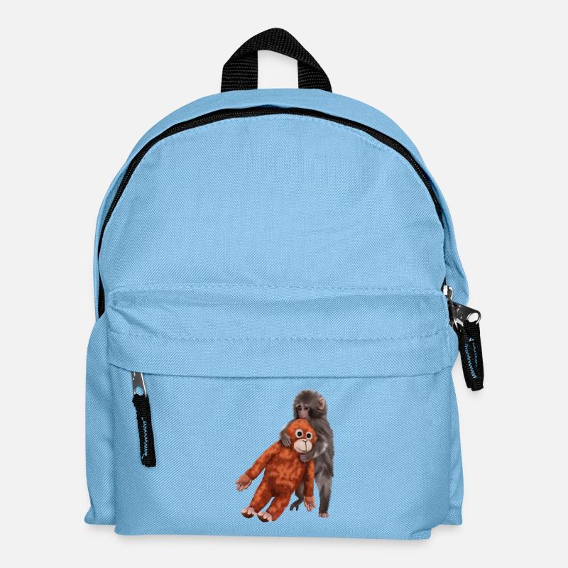 Punch Punch-Kun - Äffchen - Kinder Rucksack - Hellblau