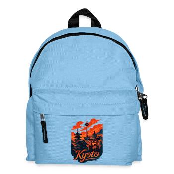 Kyoto Skyline – Japanese Design - Kids' Backpack - light blue - Front
