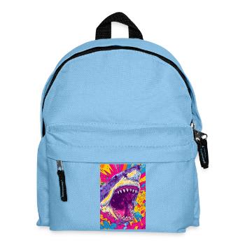 Psychedelic Shark Burst - Kids' Backpack - light blue - Front
