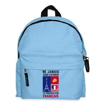 Éiffel et Coeur Français - Sac à dos Enfant - bleu clair - Devant