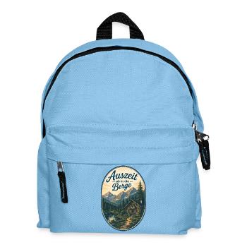 Auszeit in die Berge - Kinder Rucksack - Hellblau - Vorne