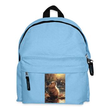 Autumn marmot in reflection - Kids' Backpack - light blue - Front