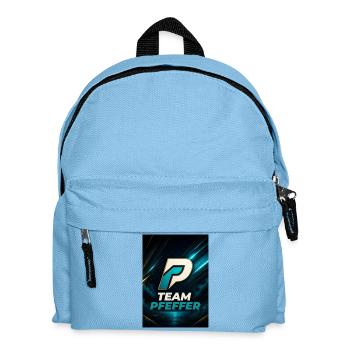 Pfeffer Team Logo Familienname Nachname Fimrma - Kinder Rucksack - Hellblau - Vorne