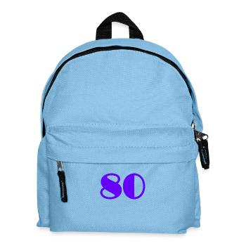 80. 80 YEARS. 80TH ANNIVERSARY. BIRTHDAY 80 YEARS. - Kids' Backpack - light blue - Front