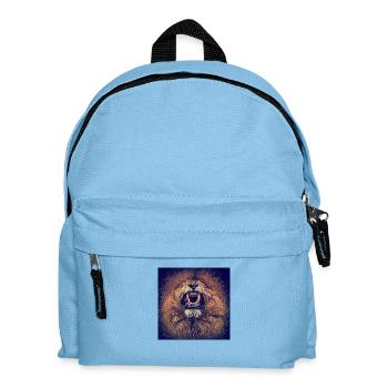 Löwe brüllt - Kinder Rucksack - Hellblau - Vorne