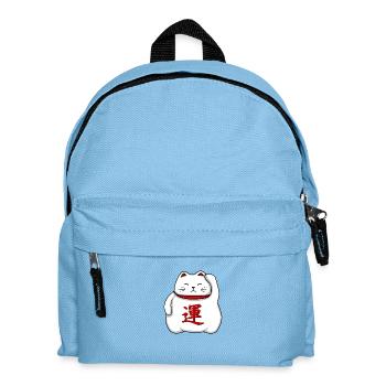 Maneki-neko - Kinder Rucksack - Hellblau - Vorne