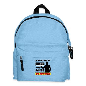 Angeln - Kinder Rucksack - Hellblau - Vorne